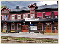 31_Schweden, Bahnhof Gällivare, 359 m.ü.M. Bis nach Stockholm, Schwedens Hauptstadt sind es 1313 Km.